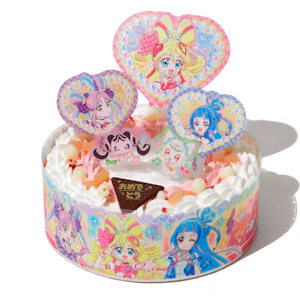 キャラデコパーティーケーキ キミとアイドルプリキュア♪(5号サイズ)
